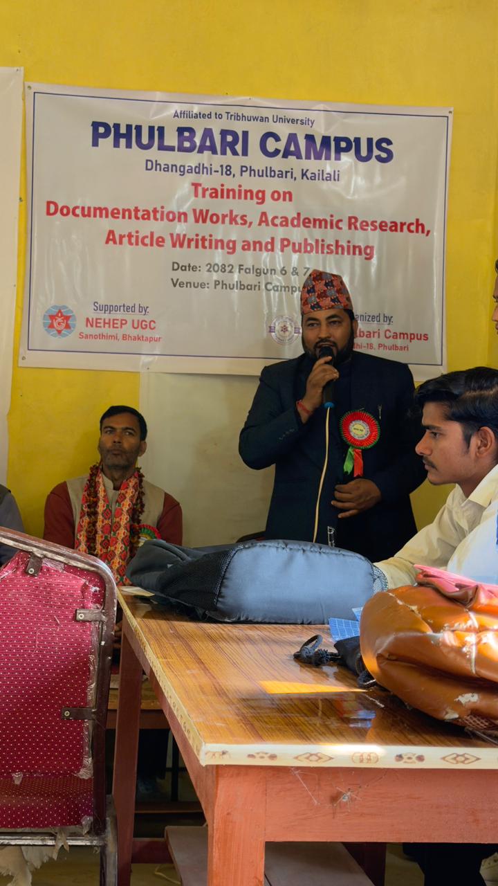 Traning on Documentation works, Academic research,Article Writing and Publishing