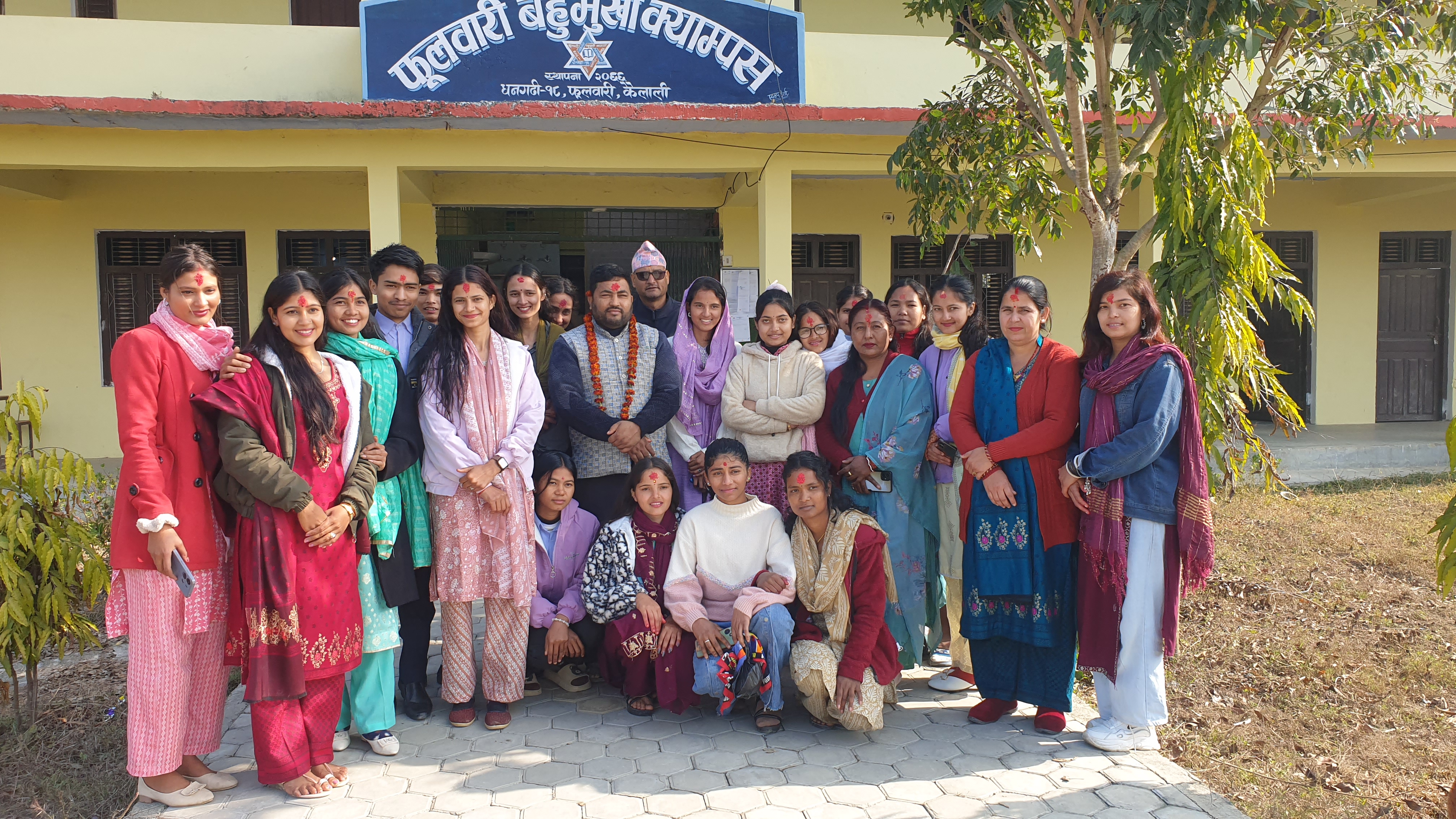 saraswot ipuja with student